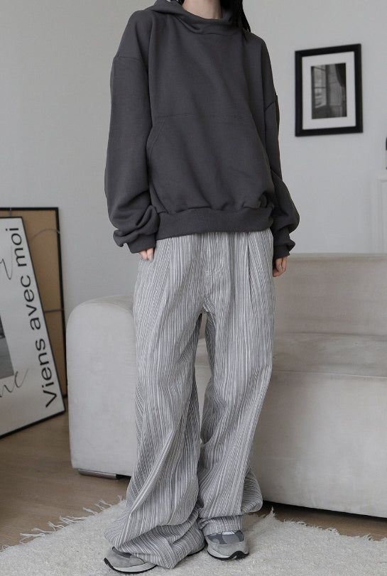 High-neck cut-off hood zip-up