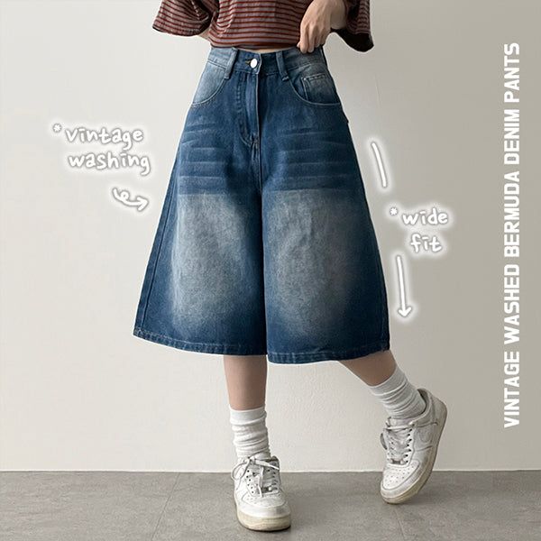 hijjoo（ハイチュー）の「Tee-ho Washing Back Pocket Denim Bermuda Shorts（Pants）」