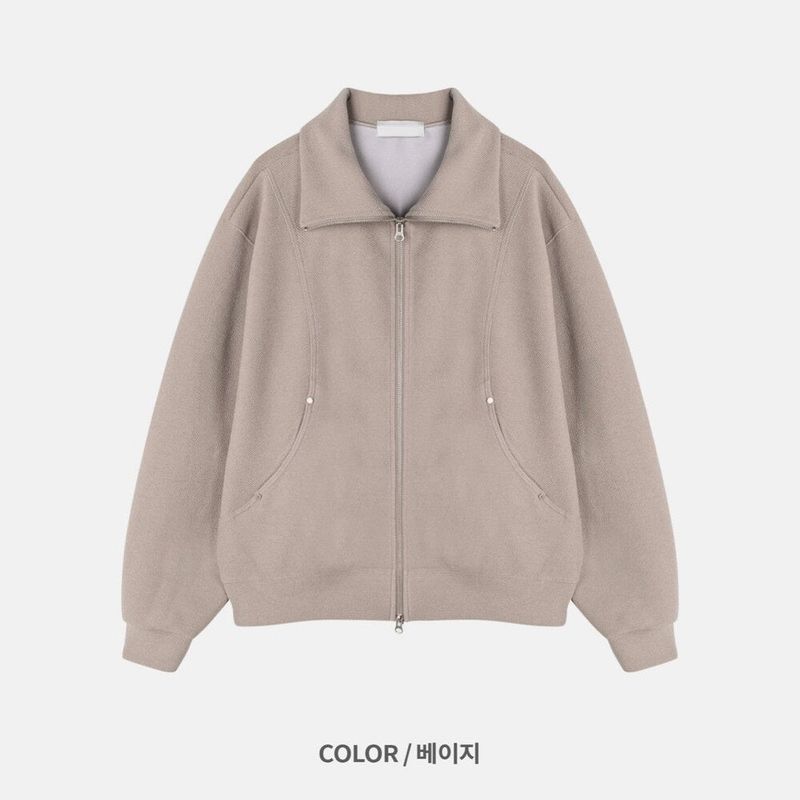 Remind knit zip up