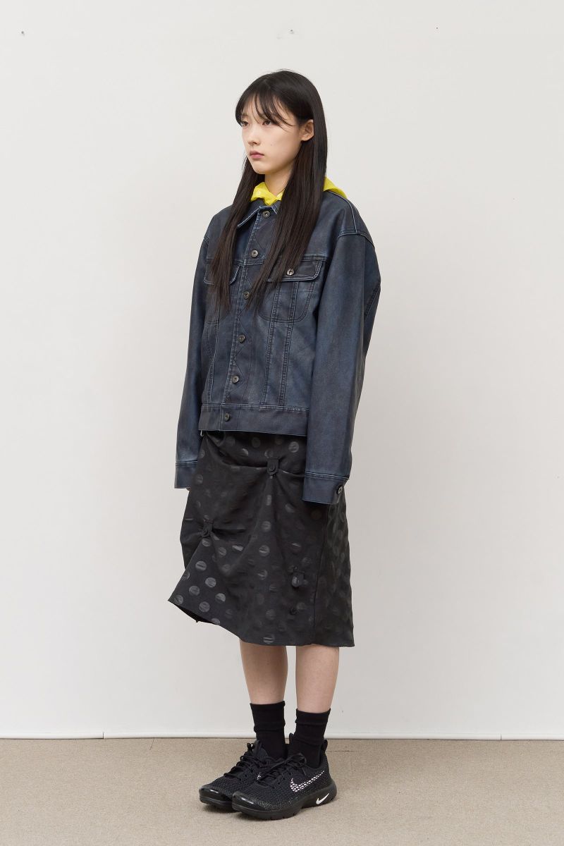 (W) Oshi Button Dot Skirt