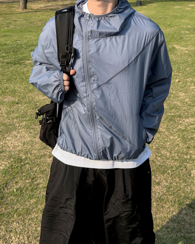 Aeric Diagonal Lightweight Windbreaker