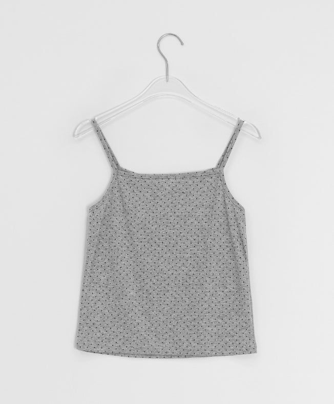 Nahisi Dot Shirring Sleeveless