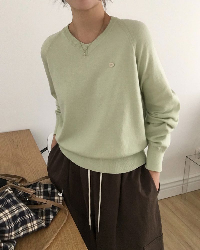 Caramel Color V-Neck Knit