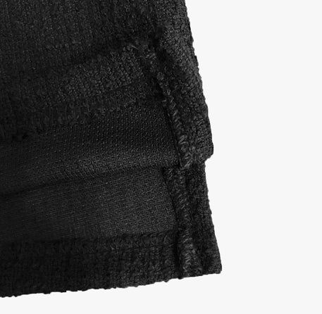 Bebro Tweed Henley Neck Long Sleeve Tee