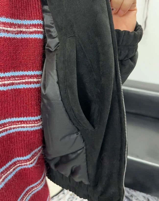 Rica Suede Quilted Flight Jumper