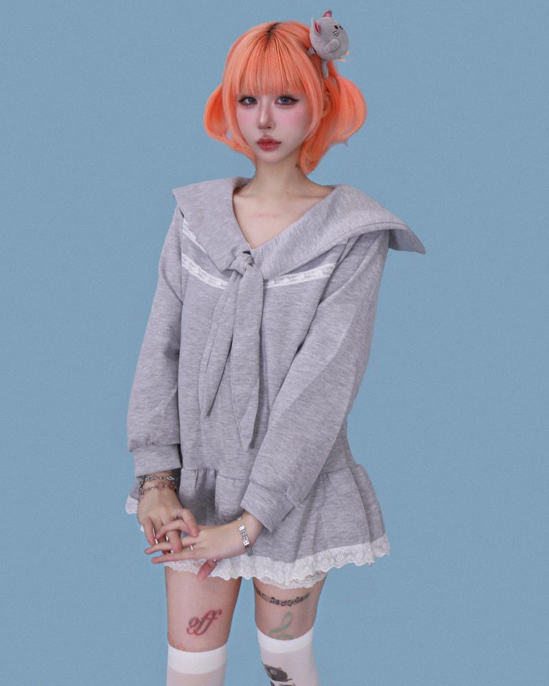 ルナ セーラー リボン ミニ ドレス
