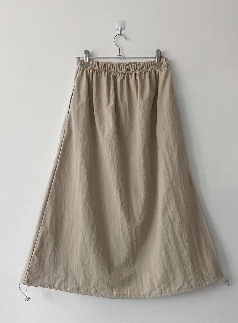 Pocket nylon string skirt