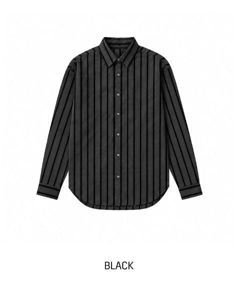 Senel Striped Over Fit Long Sleeve Shirt