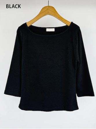 BOAT NECK MID SLEEVE TEE (4C)
