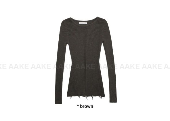 (WOOL) ROUGH DAMAGE KNIT