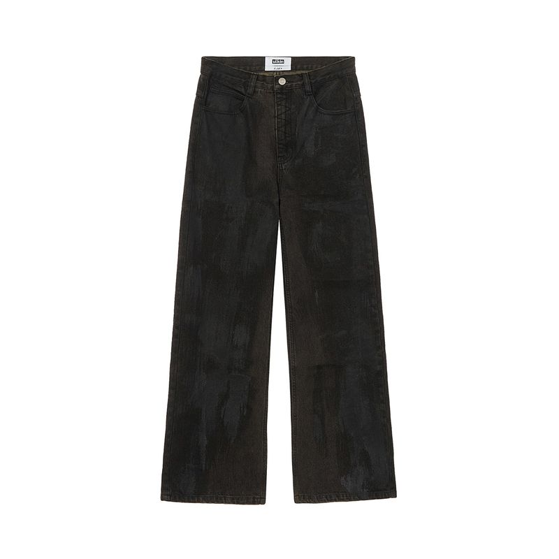 [ULKIN] Vintage Oil Washed Denim Pants_Black