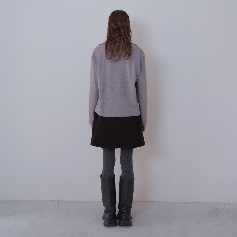 Melange Snap Knit Polar Tee