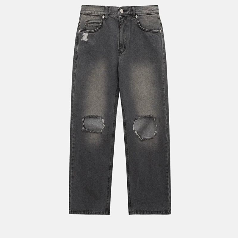 EASY DETROYED DENIM PANTS(2COLOR)