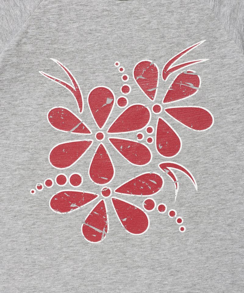 VINTAGE FLOWER RAGLAN SS TEE GREY(CV2GMFT510A)