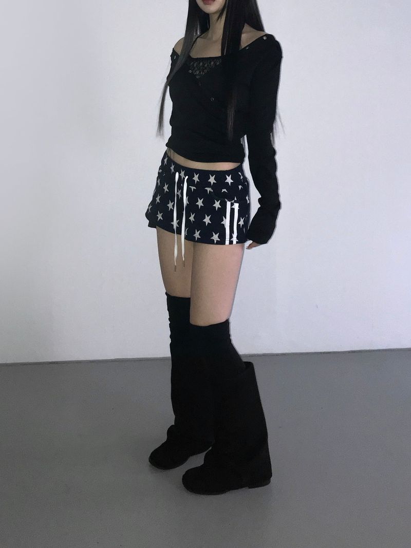 snap cross hoodie top(3 color)