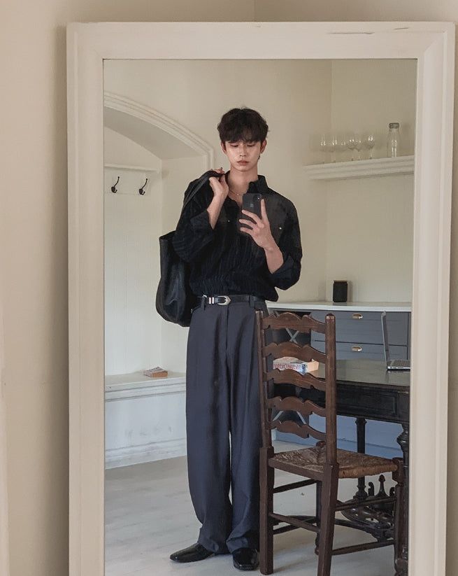 Danben One Tuck Wide Pocket Slacks