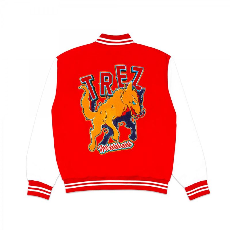 TZWORLDWIDE VARSITY JACKET - RED