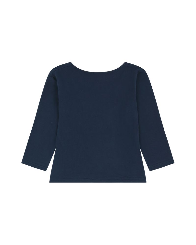 Sqare neked baby tee - Navy