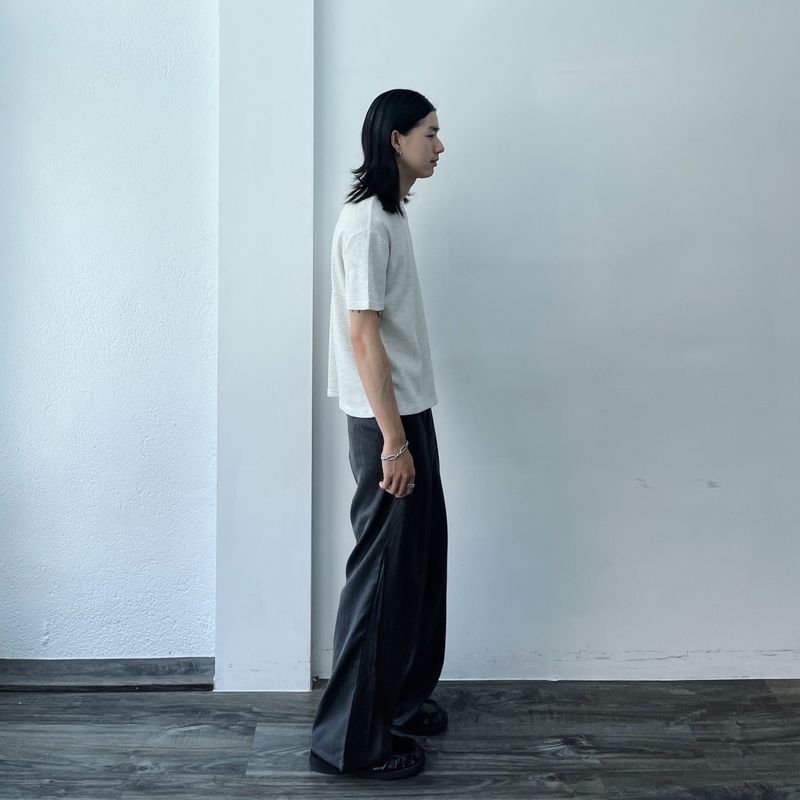 Charcoal Draped Trousers