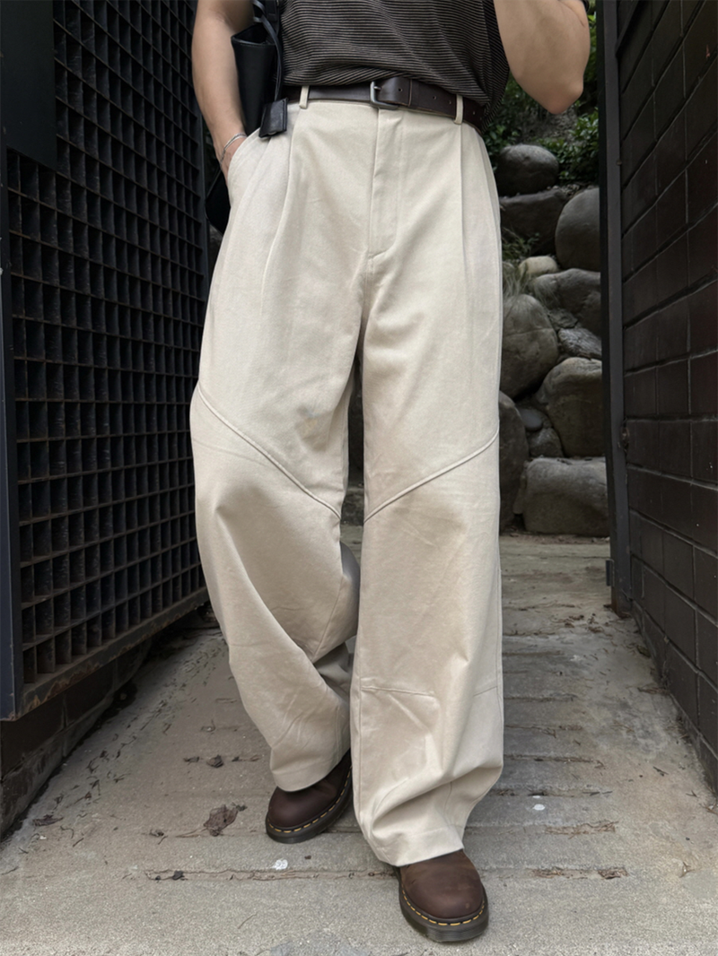 AVAND(アバンド)の「Diagonal cut-line half banding wide pants(Pants)」