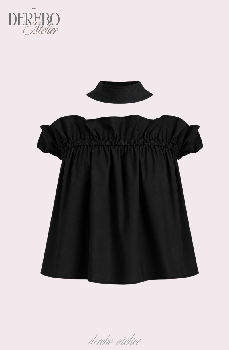 neck halter frill sleeveless top blouse