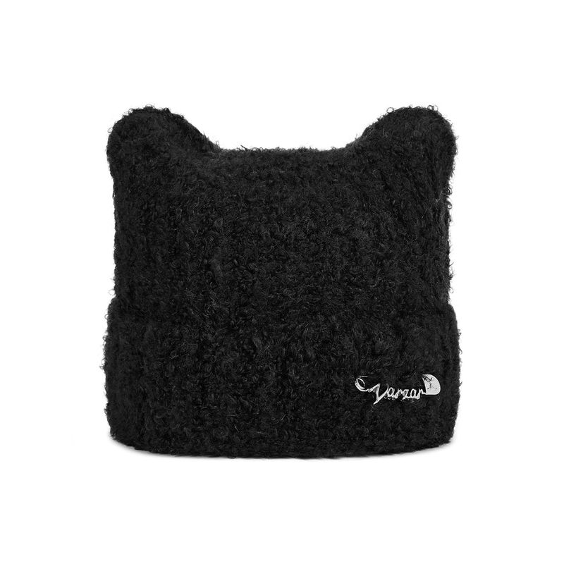 VARZAR Safety Pin Square Beanie / Black