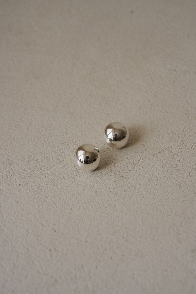 [MADE] Silver925_Clean Half Ball_E (3colors)
