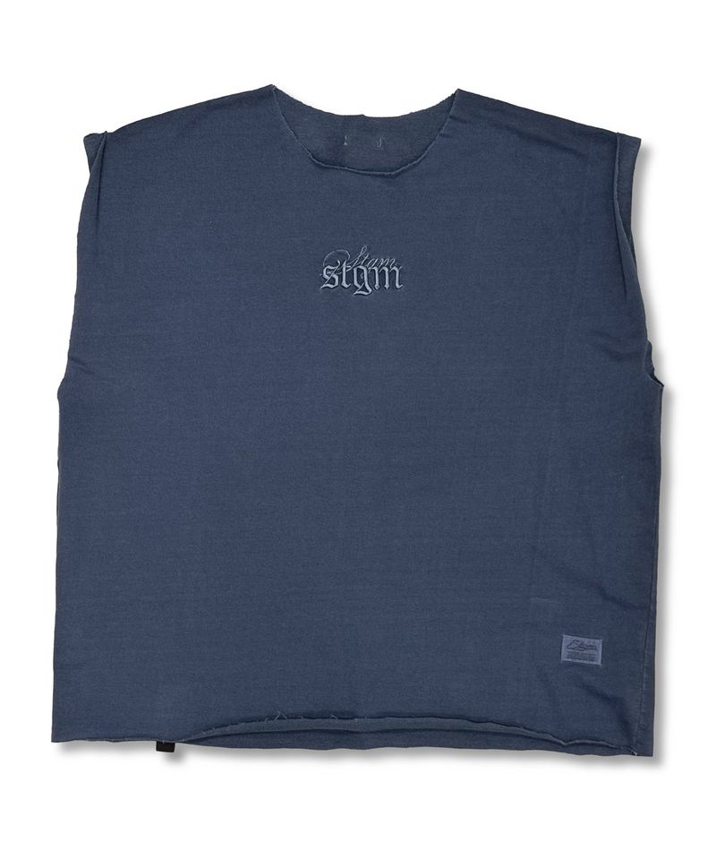 RAW-CUT PIGMENT SLEEVELESS NAVY
