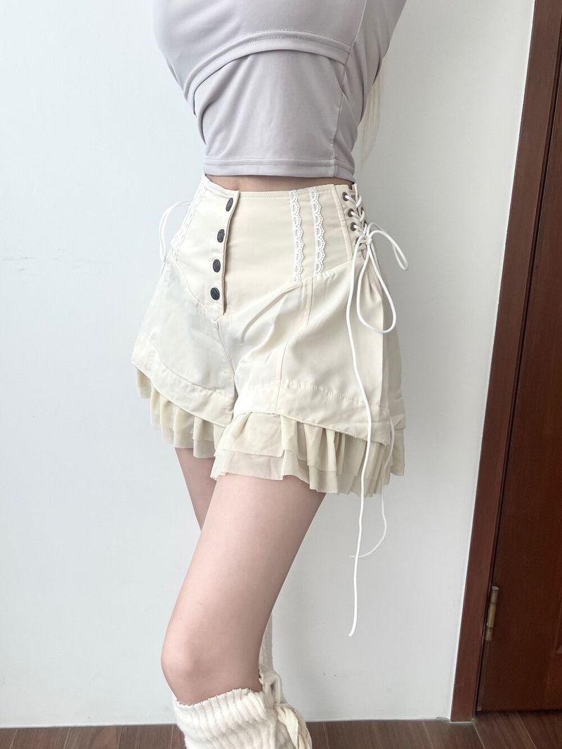 1239. String chiffon layered short pt