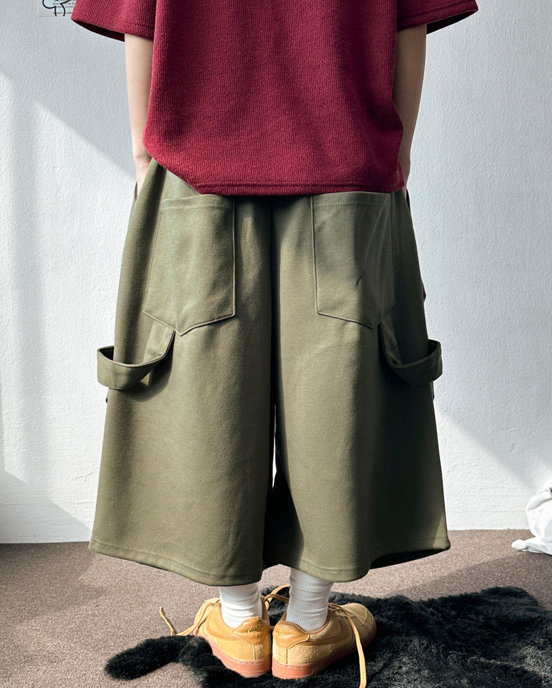 Oval Double Carpenter Balloon Parachute Bermuda Shorts 4color