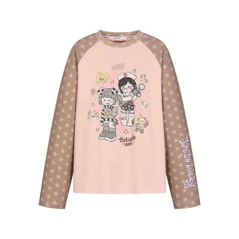 BETWEENAND スプリングワジ スターラグラン ロングTシャツ