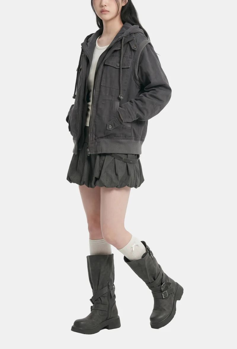 Lena Washed Multi-Pocket Jumper