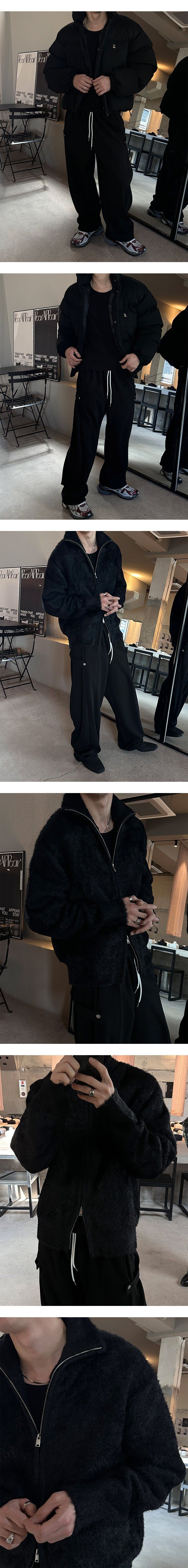 [Unisex] Side strap wide sweat pants(4color)