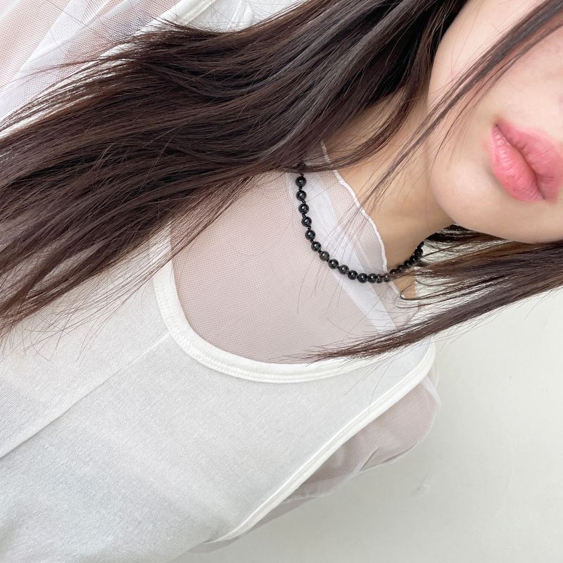 Knotted Onyx Stone Necklace
