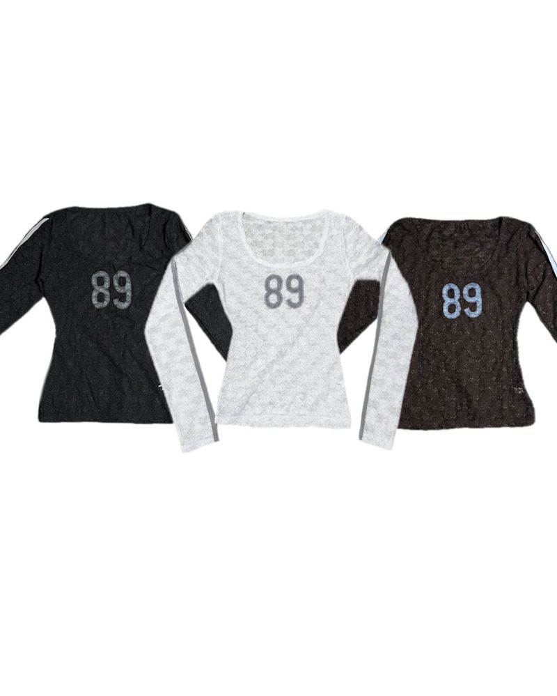 Sheer Lace Numbering Tee