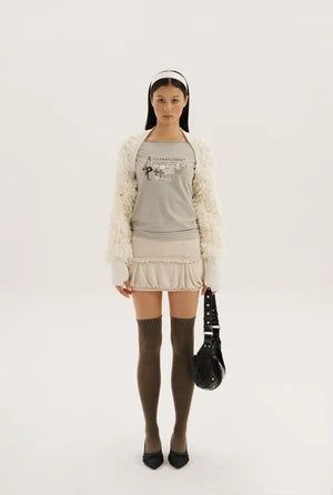 Shaggy fur bolero
