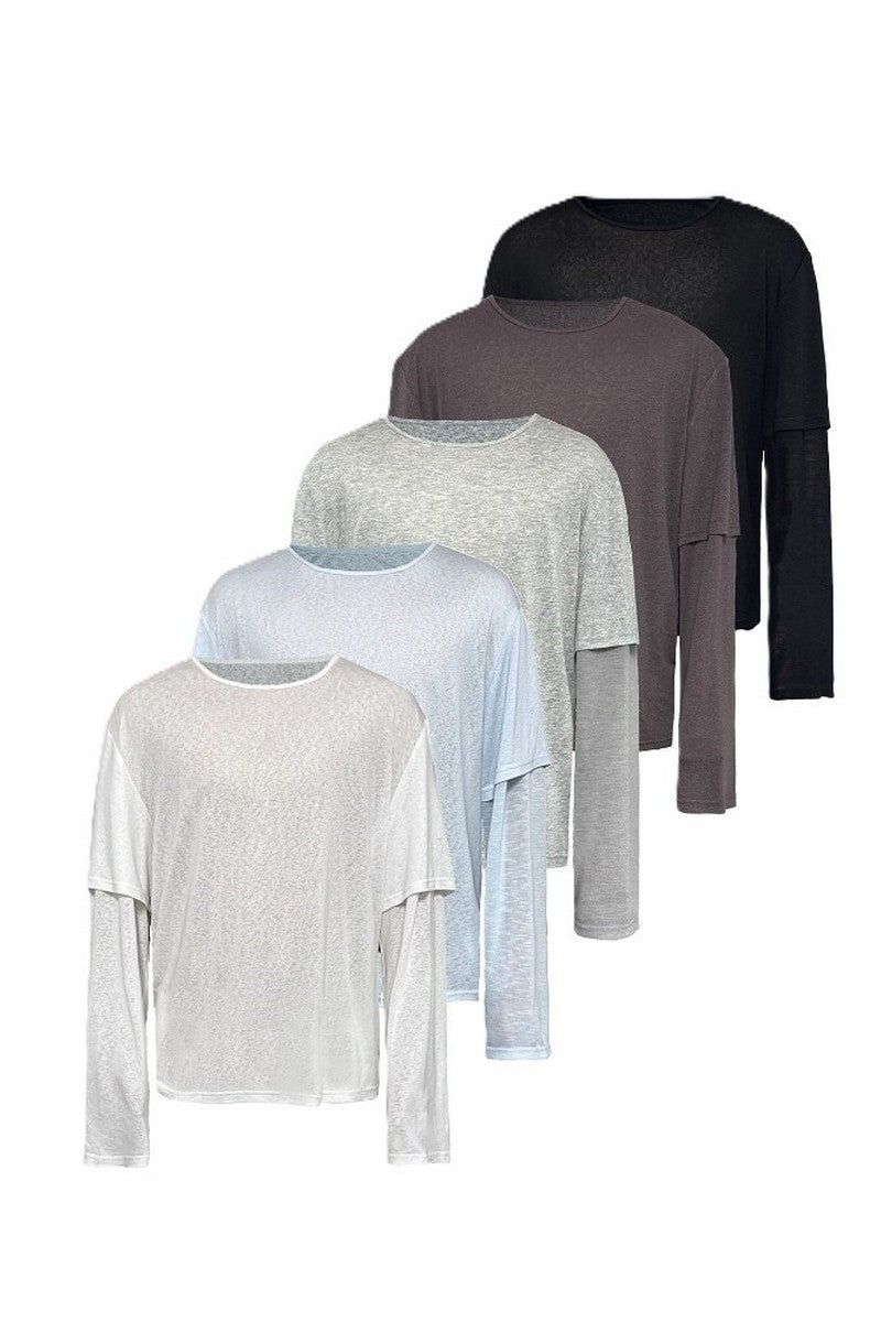 JCAESAR(ジュリウス・シーザー)の「Layered Slub Long Sleeve(Tops)」