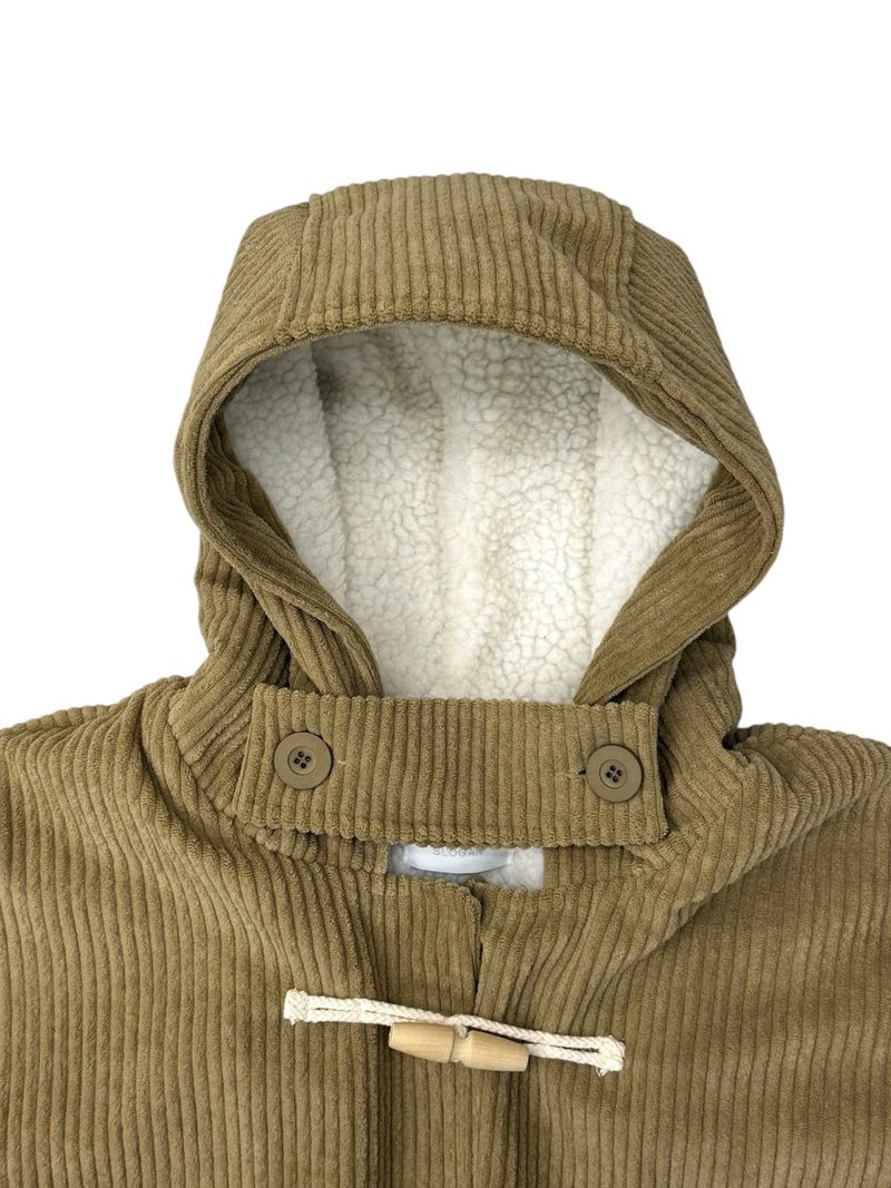 Ribbed Corduroy Duffle Coat (3 Colors)