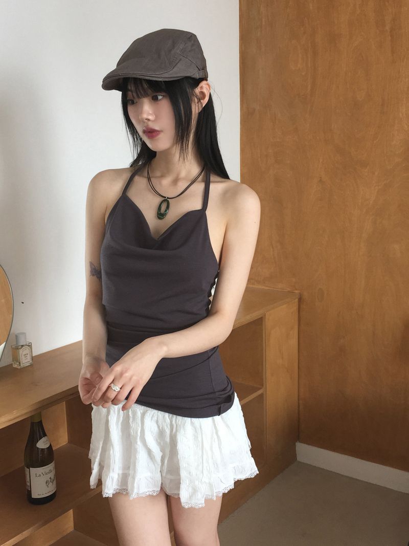 Minmin Vintage Oval Donut Two-Strap Necklace