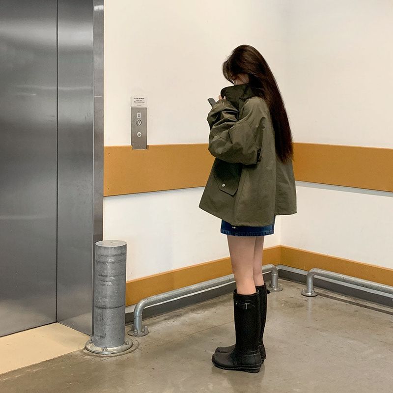 [Bellide made] Return Overfit Two-Way Pintuck Field Jacket