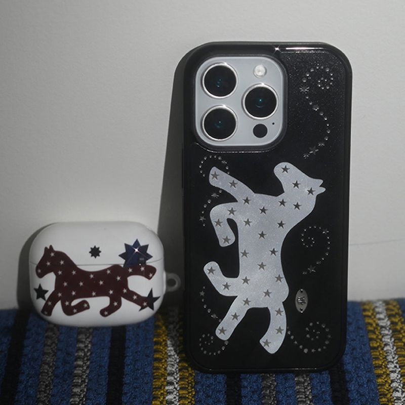 [MADE] starry pony case (black)