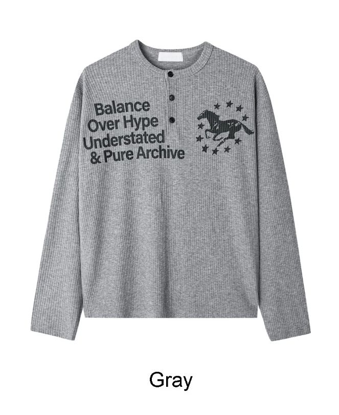 Mare Horse Henley Neck Knit