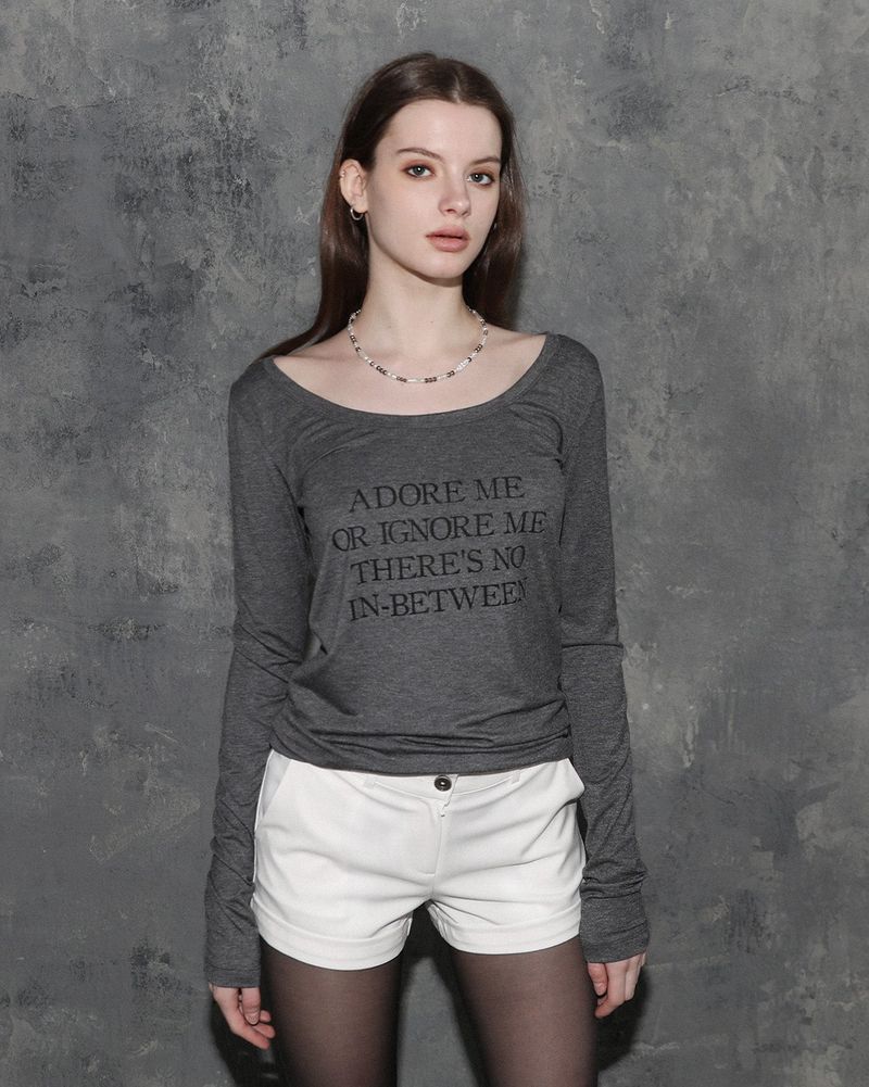ADORE ME Loose Fit Long Sleeve Charcoal Melange