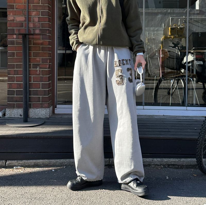 lemenne(ルメンヌ)の「LMN A1 Pig Washing Fleece-Lined Lettering Pants (5 colors)(Pants)」