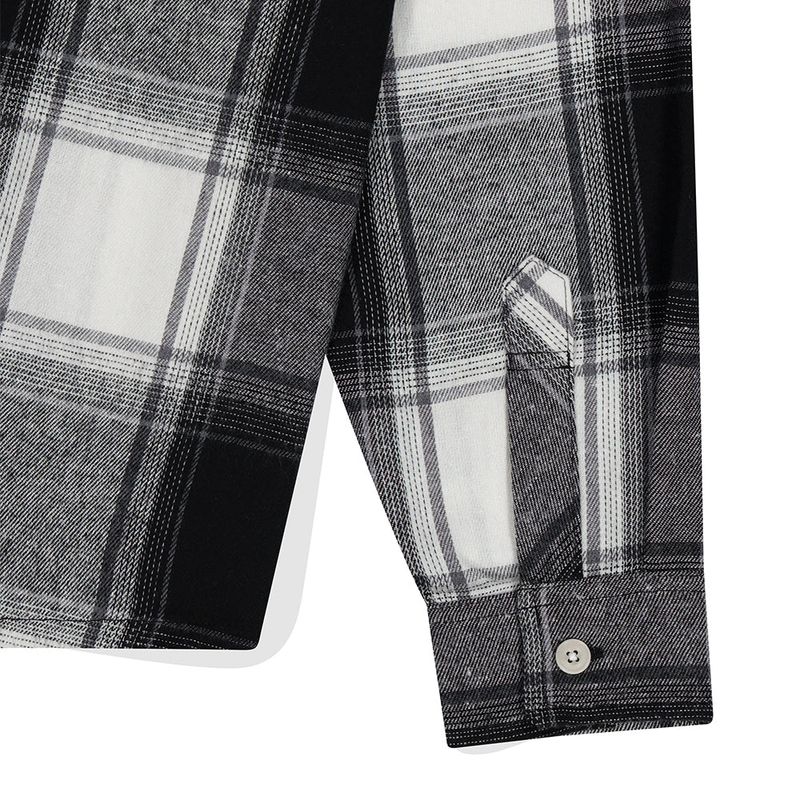 HOODED OMBRE CHECK SHIRT