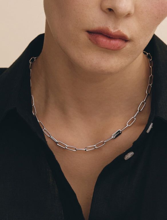 hyeres lor（イエール・ロール）の「26SS★ [Premium Plating] H Edition AB Round Tag Chain Necklace（Accessories）」