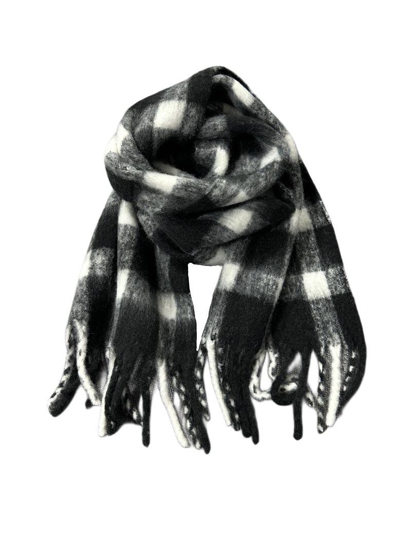 Wool Checkered Reggae Muffler (2color)