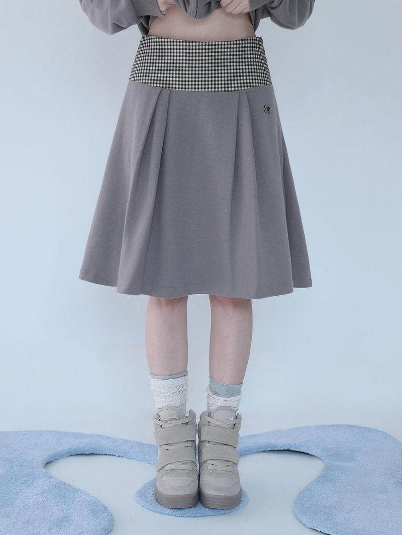 mireco（ミレコ）の「MINI CHECK SWEAT SK BEIGE（Skirts）」