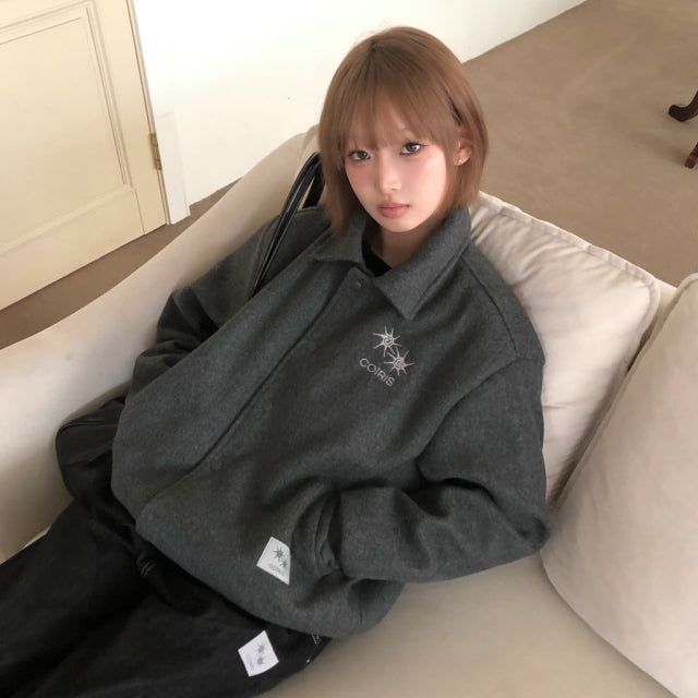 COIRIS（コイリス）の「ノアールキルティングボタンブルゾンジャケット UNISEX (2COLOR)（ジャケット/アウター）」