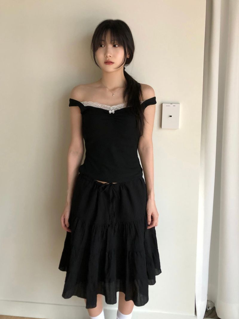 Irene Shirring Skirt (2 colors)